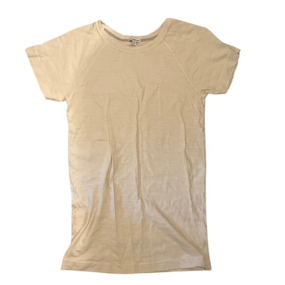 JAMES PERSE Crew Neck Shirt Size 2 - Off White - 100% Cotton Made in the USA - Picture 1 of 7